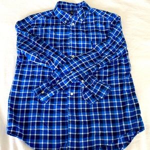 Ralph Lauren boys button down long sleeve plaid shirt